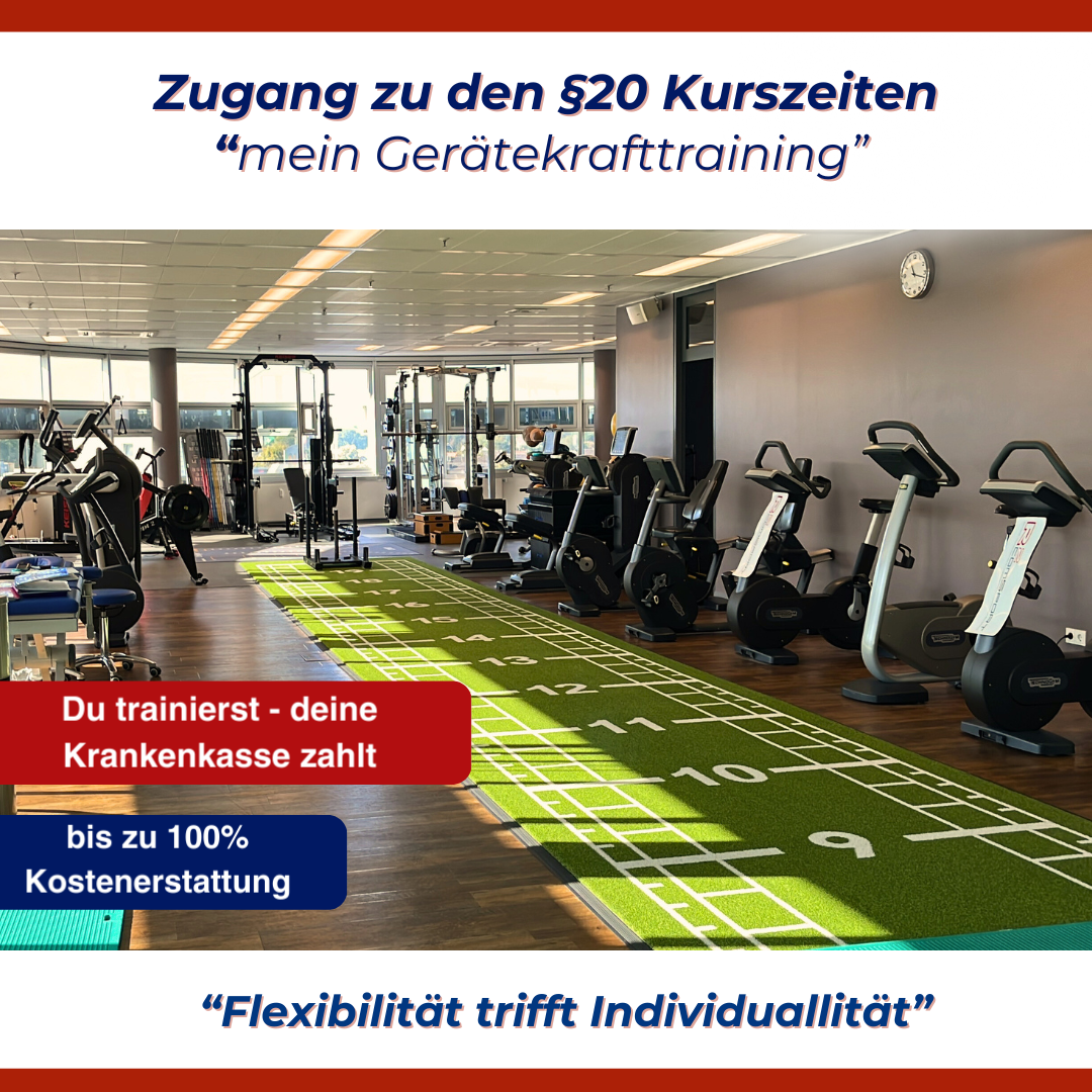 2. §20 Kurs meinGerätekrafttraining – Zugang zu den Kurszeiten