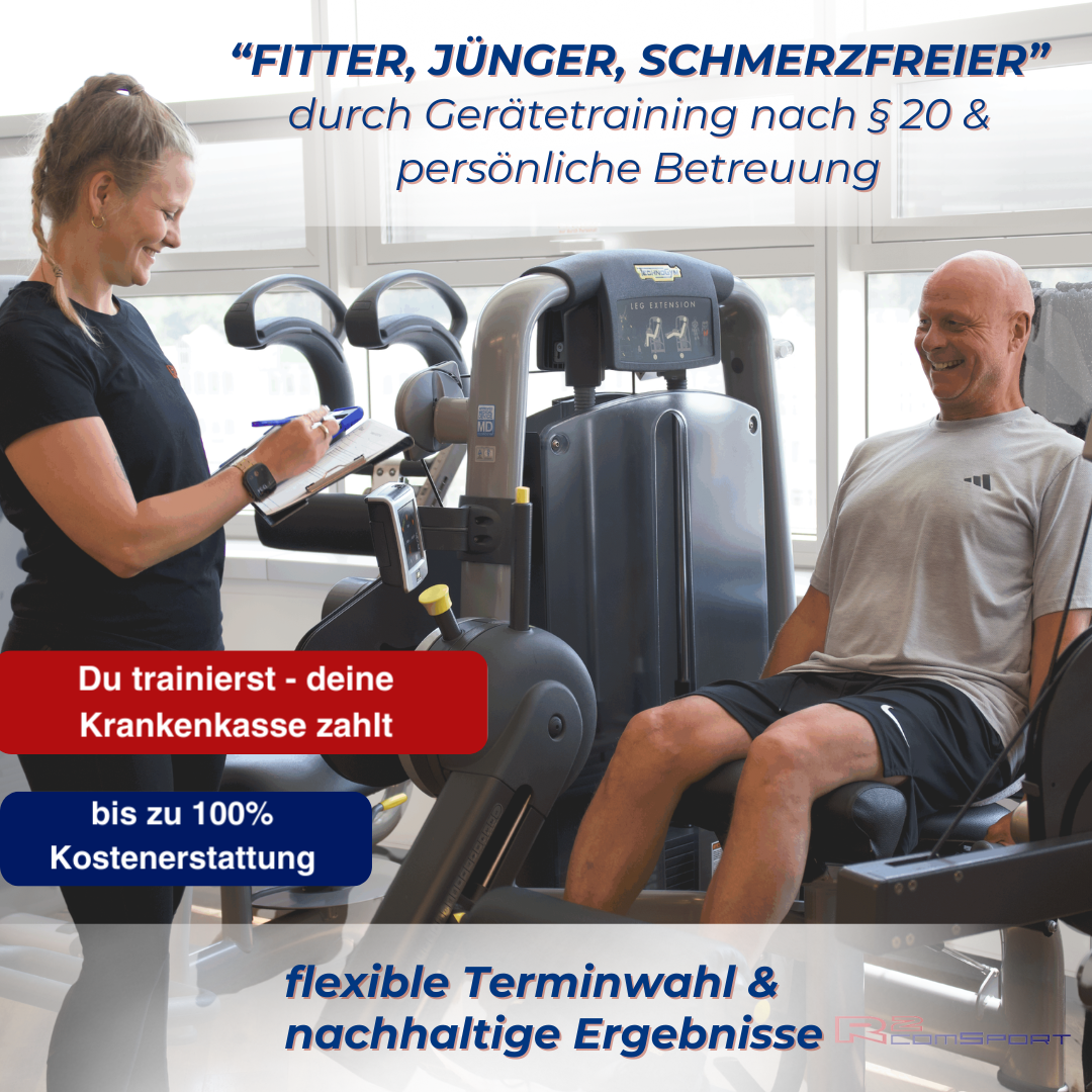 meinGerätekrafttraining §20 Kurs – Individuell betreut auf der Trainingsfläche