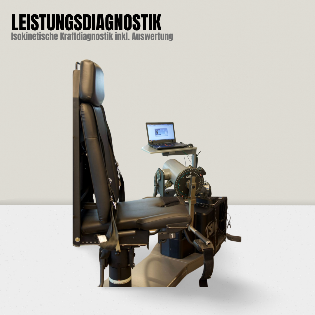 Leistungsdiagnostik - isokinetische Krafttestung inkl. Auswertung